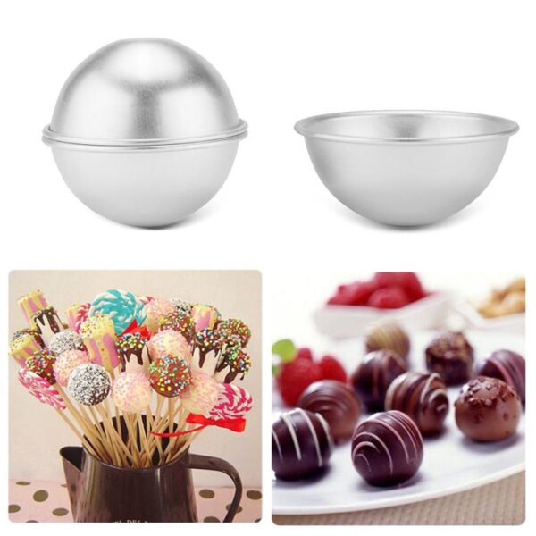 6pcs/pack Bath Bombs Metal Aluminum Alloy Bath Bomb Mold 3D Ball Sphere Shape DIY Bathing Tool - Image 3