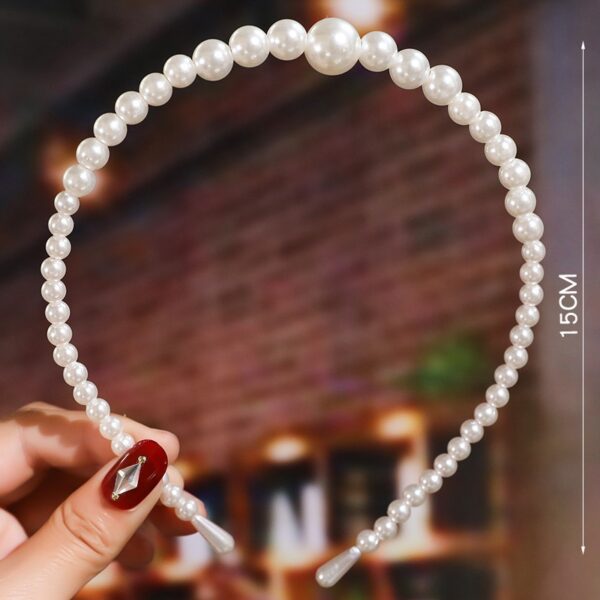 Bride's Hair Accessories Women's Handwoven Knotty Pearl Headband Japanese Korean Headdress Bow Hair Clip Crown Headband - Image 14