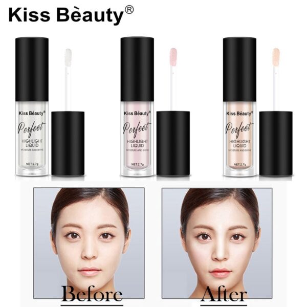 Makeup Highlighter Illuminator Contouring Makeup Face Brightener Concealer Liquid Highlighter Primer Bronzer Face Glow Cosmetics - Image 2