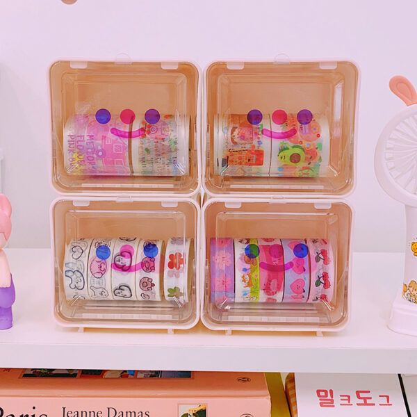Ins Style New Desktop Drawer Storage Box Sundries Hand Account Tape Transparent Small Box Acrylic Storage Rack - Image 7