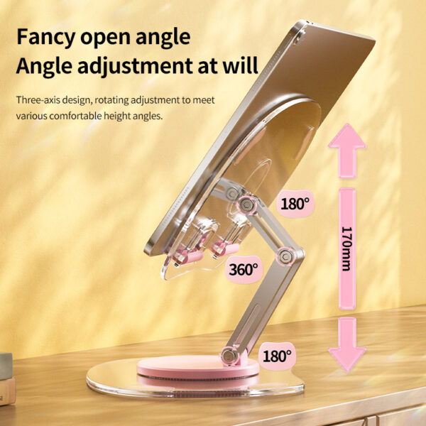 Multi functional adjustable lifting creative mobile phone support stand, desktop live streaming 360 ° rotating tablet stand, universal - Image 4