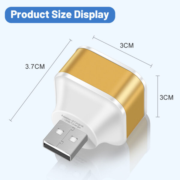 Luminous 3 USB mobile phone charging head with 1/3 expansion port, multi port USB mobile phone charger - Image 5
