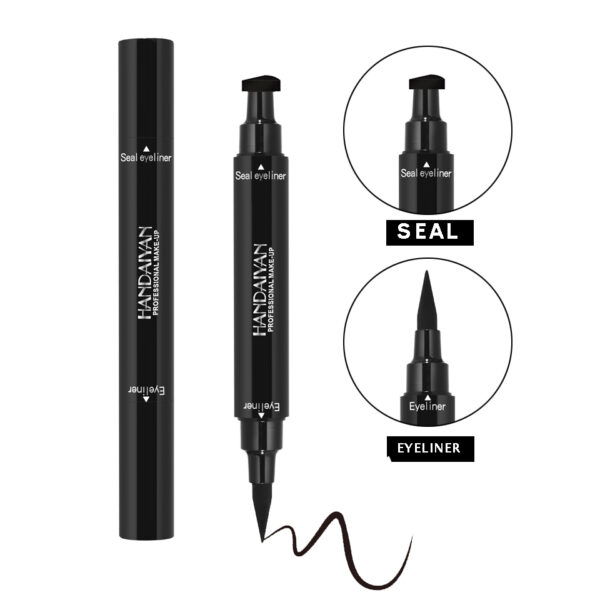 HANDAIYAN Double Headed Seal Eyeliner Triangle Seal Eyeliner 2 In 1 Waterproof Eyeliner Make Up - Image 3