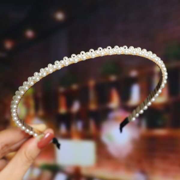 Bride's Hair Accessories Women's Handwoven Knotty Pearl Headband Japanese Korean Headdress Bow Hair Clip Crown Headband - Image 18