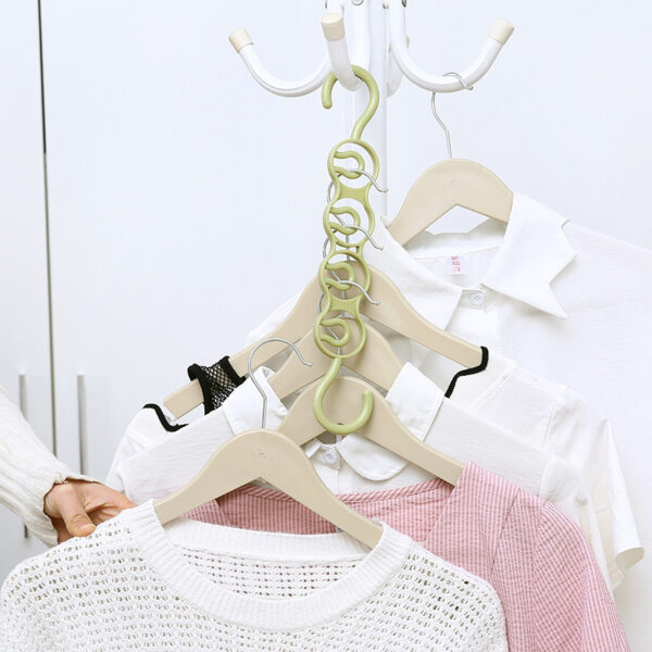 Home Multi Functional Multi Layer Wardrobe Space Saving Four Hole Hanger Storage Rack To Organize Upper And Lower Clothes Hanging - Image 4