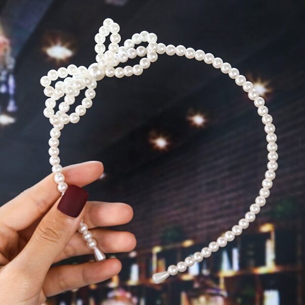 Bride's Hair Accessories Women's Handwoven Knotty Pearl Headband Japanese Korean Headdress Bow Hair Clip Crown Headband - Image 38