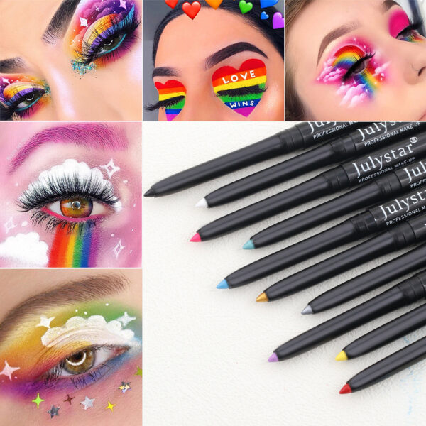 White Eyeliner Pencil Color Eyeliner Cream Not Easy To Smudge Waterproof Oil-Proof Slim Eyeliner Gel Pencil - Image 2
