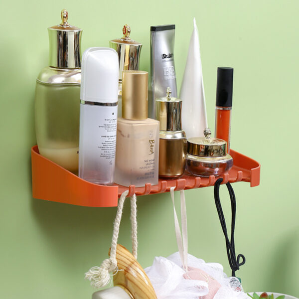 Punch-Free Bathroom Rack Bathroom Seamless Storage Rack Wash Rack Wall-Mounted Kitchen Drain Knife Rack Hanger - Image 2