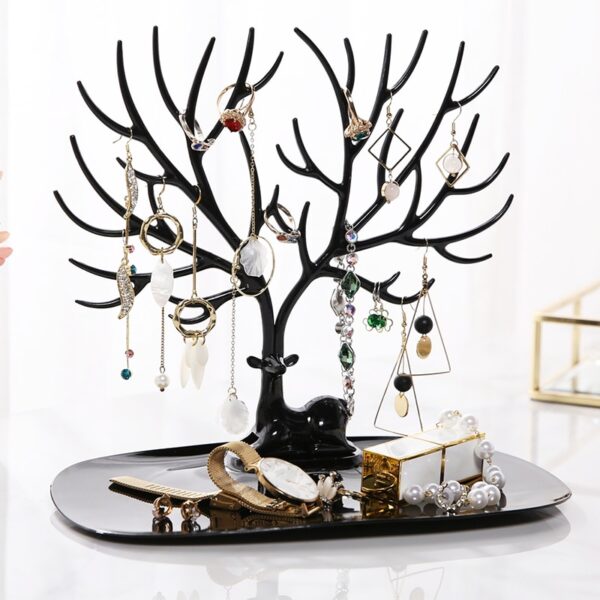 ANFEI Little Deer Earrings Necklace Ring Pendant Bracelet Jewelry Display Stand Tray Tree Storage Racks Organizer Holder H39 - Image 2