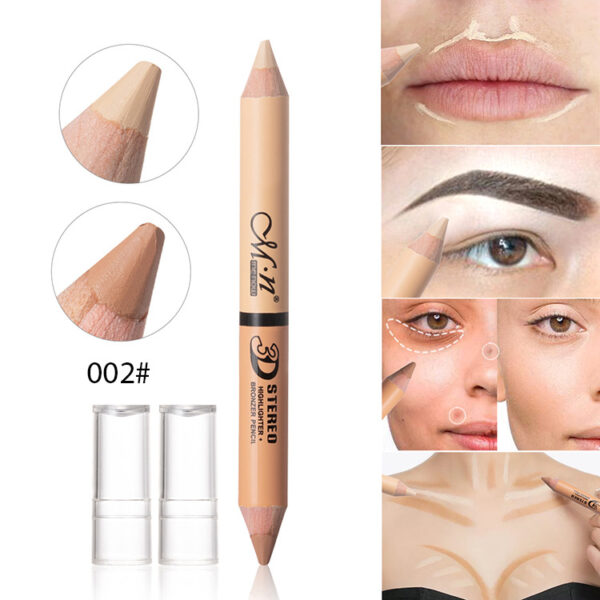 Meinuo New One-Stroke Dual-Use Double-Headed Shading Pen High-Gloss Pen Wood Can Be Sharpened - Image 4