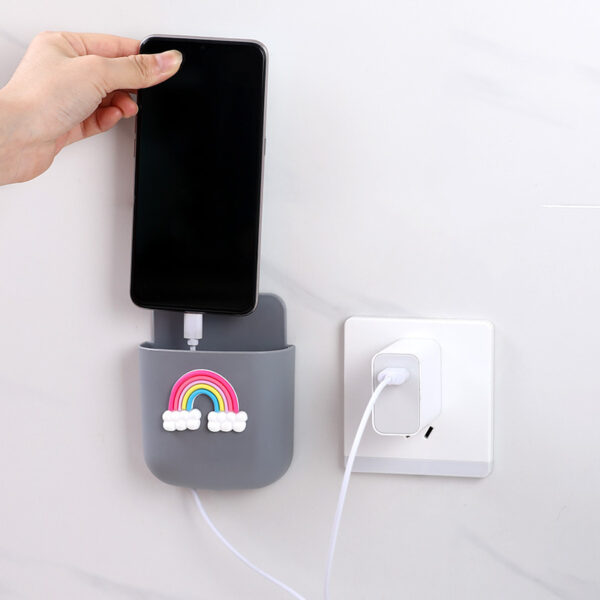 TV Air Conditioner Remote Control Wall Hanging Box Wall-Mounted Storage Box Punch-Free Mobile Phone Storage Rack Hanger - Image 3