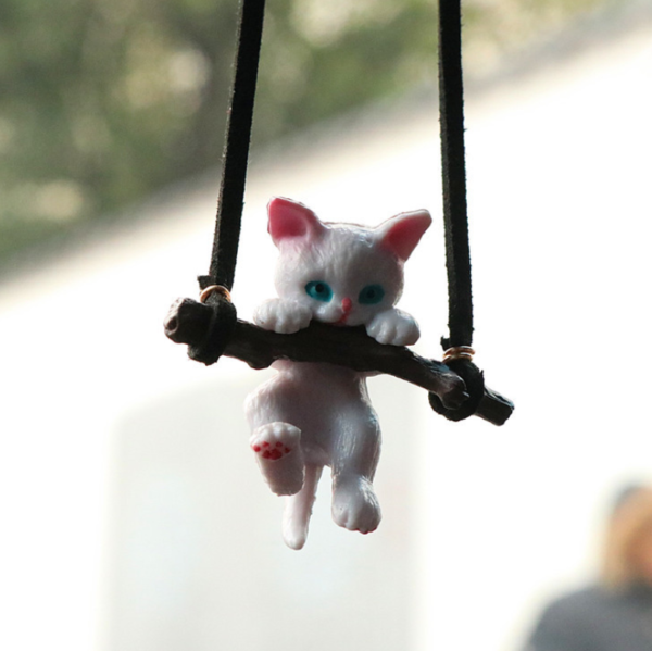 Cute Anime Car Ornaments Faceless Male Cat Pendant Auto Rearview Mirror Pendant Birthday Gift Auto Decoraction Accessories Coche - Image 3