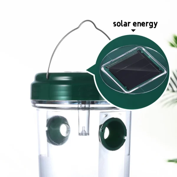 Solar Wasp Trap Waterproof Outdoor Hanging Trap Safe Non-Toxic Bee Hornet Traps Reusable Garden Fruit Fly Catcher - Image 5