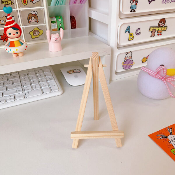 New Wooden Mini Bracket Universal Mobile Phone Bracket Creative Cute Mini Flat Bracket Small Easel - Image 5