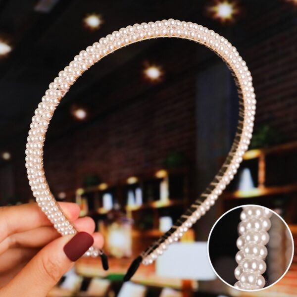 Bride's Hair Accessories Women's Handwoven Knotty Pearl Headband Japanese Korean Headdress Bow Hair Clip Crown Headband - Image 43