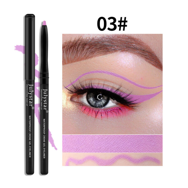White Eyeliner Pencil Color Eyeliner Cream Not Easy To Smudge Waterproof Oil-Proof Slim Eyeliner Gel Pencil - Image 11