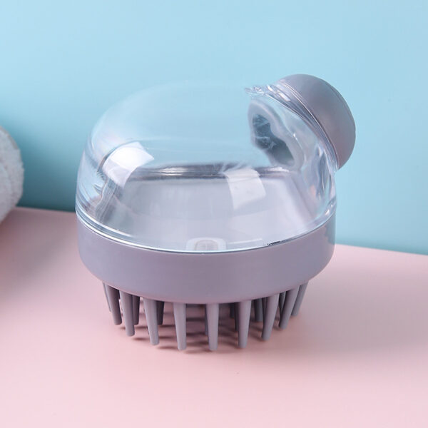 Hair Wash Comb Clear Brush Fluid Press Scalp Massage Bath Cleaning Shower Brush Home Shampoo Scrubber - Image 7