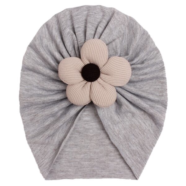 Children's imitation cotton pullover hat, baby creative, comfortable, breathable flower hat, baby hat - Image 11