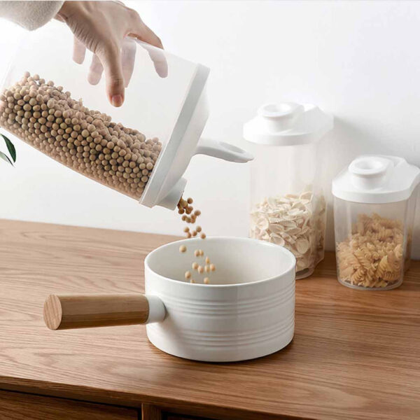 Kitchen Stackable Plastic Cereal Dispenser Kitchen Food Grain Container Grain Cereal Storage Tank Snacks Dry Goods Storage - Image 4