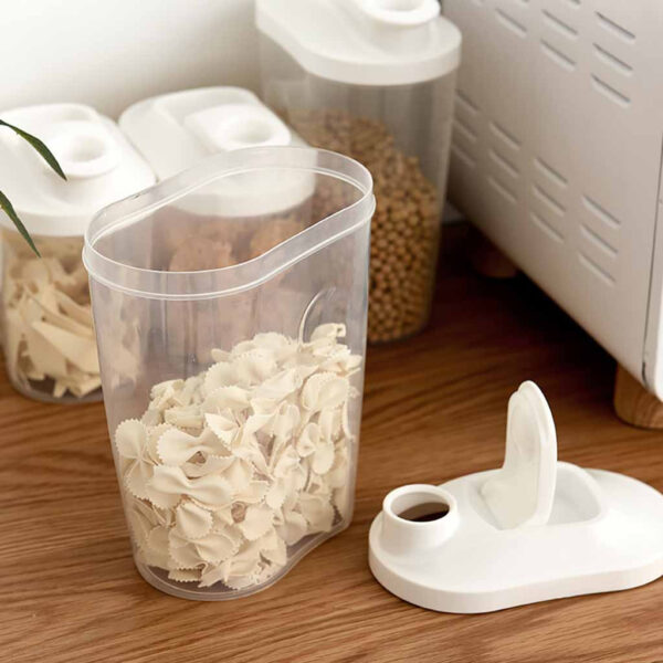 Kitchen Stackable Plastic Cereal Dispenser Kitchen Food Grain Container Grain Cereal Storage Tank Snacks Dry Goods Storage - Image 3
