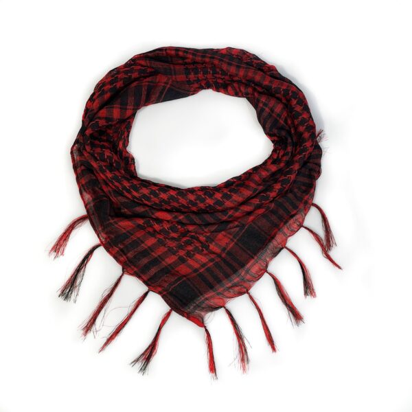 Network Silk Thousand Bird Grid Square Scarf Arab Headscarf Outdoor Military Enthusiast Tactics Foreign Trade Tassel Desert Scar - Image 4