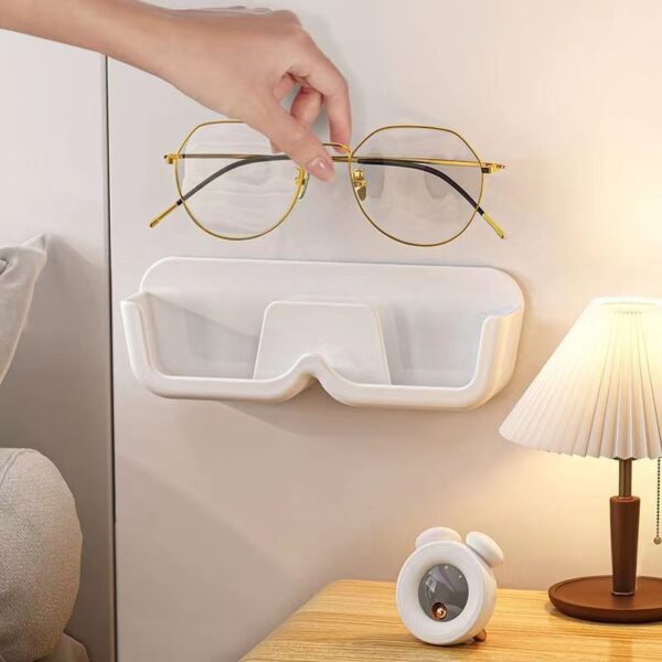 Glasses storage rack wall mounted non perforated decorative wall display sunglasses storage rack storage box - Image 5