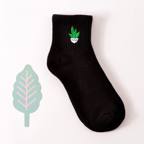 Women Size New Cotton Short Socks Killer Cupid Moustache Milk Cola Leon Clover Love Smile Face Mathilda Rose Tongue - Image 13