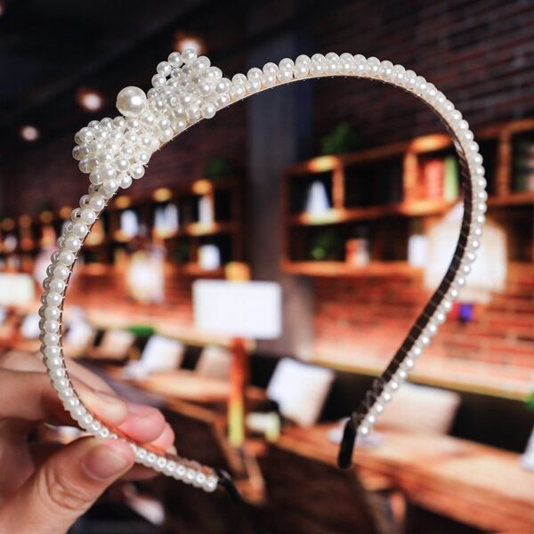 Bride's Hair Accessories Women's Handwoven Knotty Pearl Headband Japanese Korean Headdress Bow Hair Clip Crown Headband - Image 44