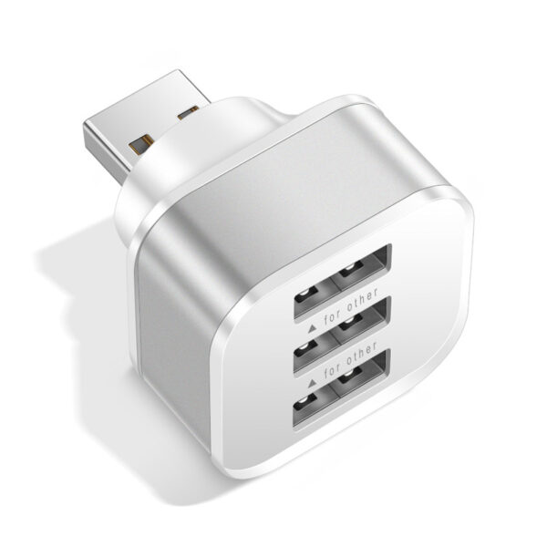 Luminous 3 USB mobile phone charging head with 1/3 expansion port, multi port USB mobile phone charger - Image 8
