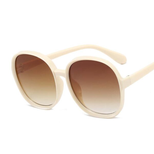 New Round Frame Sunglasses Women Retro Brand Designer Brown Black Oversized Lady Sun Glasses Female Fashion Outdoor Driving - Image 4