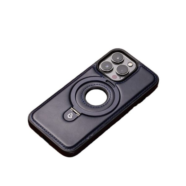 Suitable for Apple 16Promax phone case leather magnetic bracket iPhone 15 anti drop protective case - Image 5