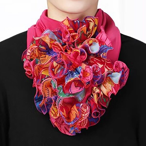 New Colored Collar Flower Neck Set Women's Fashion Scarf Fake Neck Scarf - Image 7