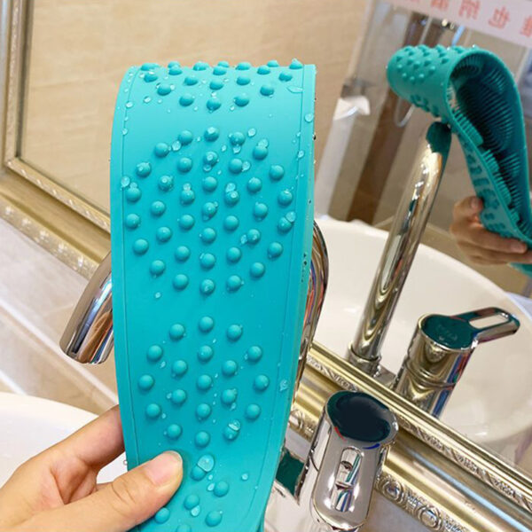Hot Body Wash Silicone Body Scrubber Belt Double Side Shower Exfoliating Belt Removes Bath Towel - Image 6