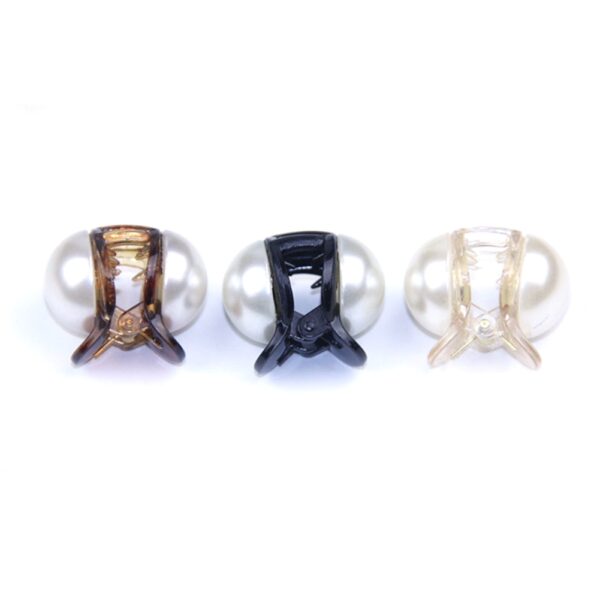 Korean Sweet Mini Round Pearl Hairpins For Women Girls Hair Claw Barrettes Hair Crab Clips Styling Make UP Tool Hair Accessories - Image 3