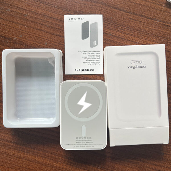 Magnetic wireless power bank suitable for Apple 8-15 Pro Max wireless back clip battery, compact, portable and universal - Image 9