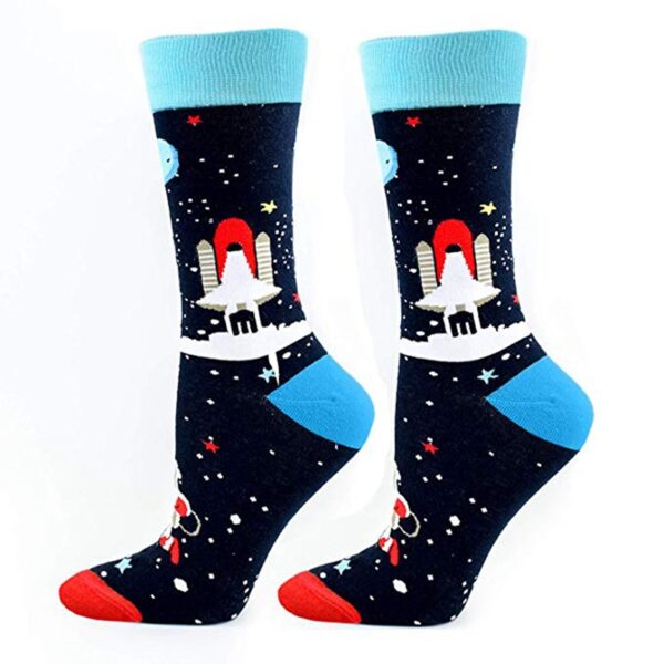 Math Print Men's Socks Space Leisure In Tube Socks Autumn And Winter New Style Cotton Socks Trendy Socks - Image 5