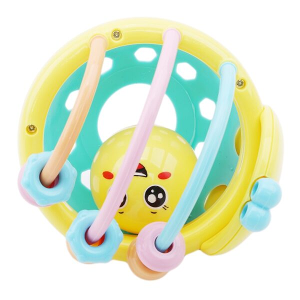1 Pc Soft Rubber Cartoon Bee Hand Knocking Rattle Dumbbell Baby Early Educational Toys for Kids Preschool Tools Games Gifts - Image 5