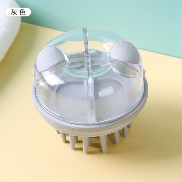 Hair Wash Comb Clear Brush Fluid Press Scalp Massage Bath Cleaning Shower Brush Home Shampoo Scrubber - Image 12