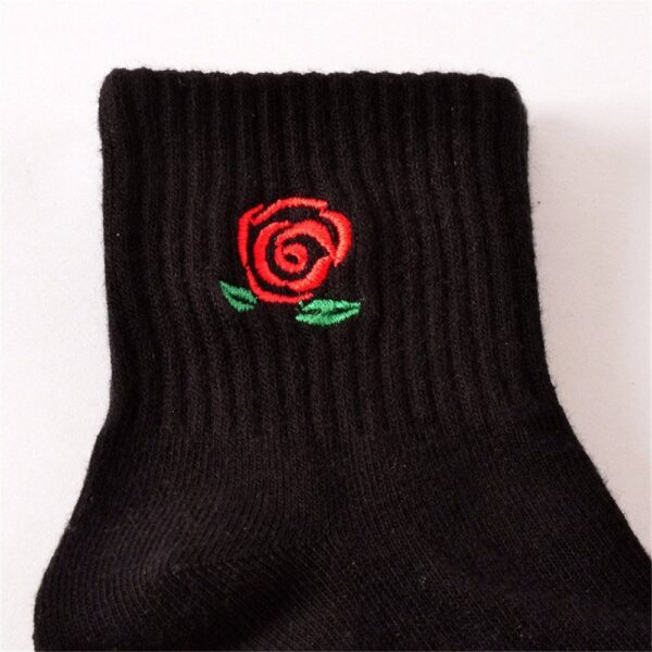 Women Size New Cotton Short Socks Killer Cupid Moustache Milk Cola Leon Clover Love Smile Face Mathilda Rose Tongue - Image 5