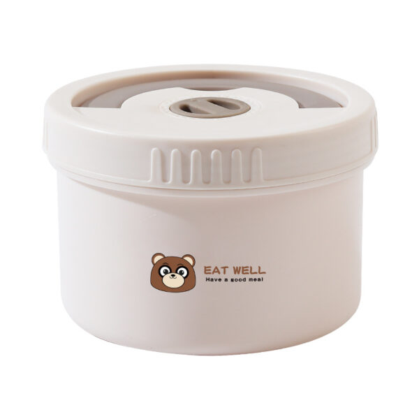 Microwaveable portable 304 stainless steel single-layer insulated lunch box with lid - Image 2