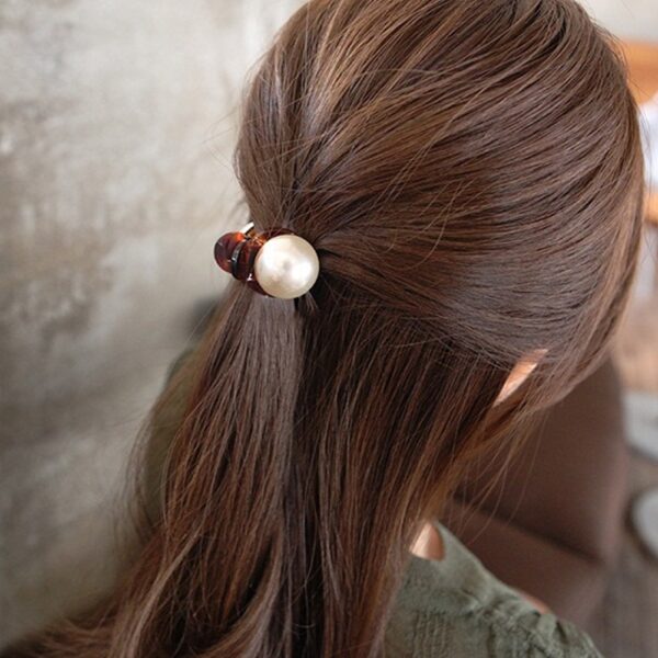 Korean Sweet Mini Round Pearl Hairpins For Women Girls Hair Claw Barrettes Hair Crab Clips Styling Make UP Tool Hair Accessories - Image 5