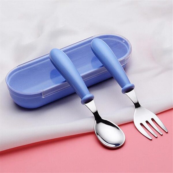 Baby Gadgets Tableware Set Children Utensil Stainless Steel Toddler Dinnerware Cutlery Cartoon Infant Food Feeding Spoon Fork - Image 9