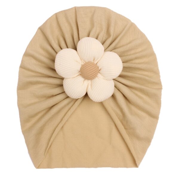 Children's imitation cotton pullover hat, baby creative, comfortable, breathable flower hat, baby hat - Image 6