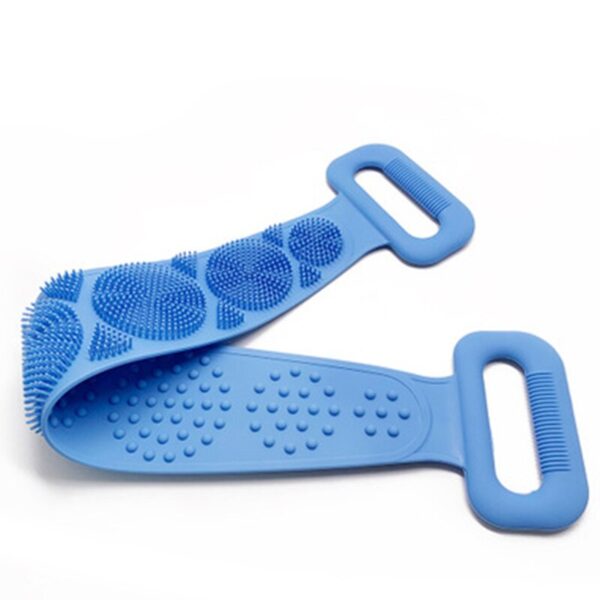 Hot Body Wash Silicone Body Scrubber Belt Double Side Shower Exfoliating Belt Removes Bath Towel - Image 4