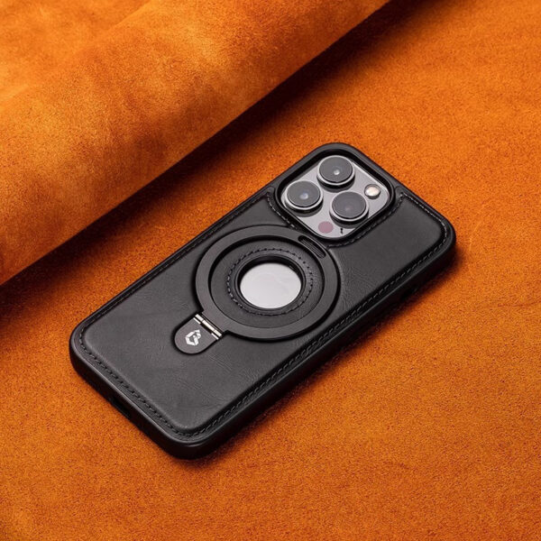 Suitable for Apple 16Promax phone case leather magnetic bracket iPhone 15 anti drop protective case - Image 6
