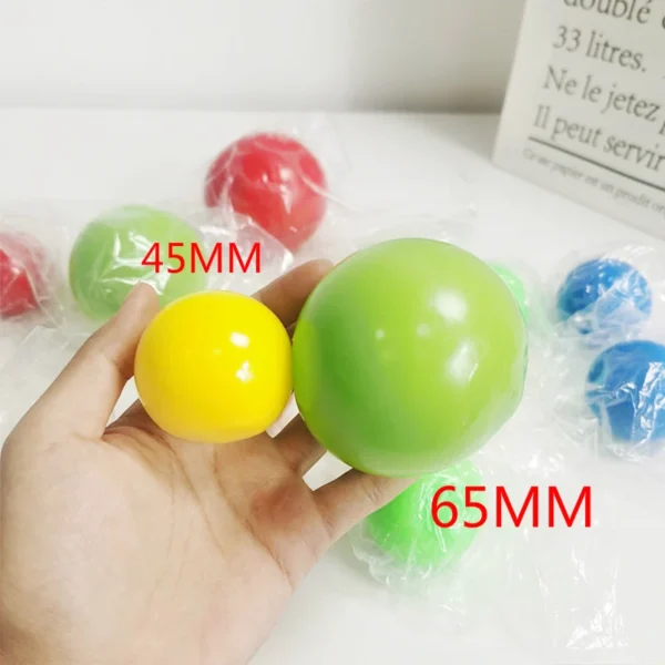 Kids Toys Stick Wall Ball Stress Relief Toys Sticky Squash Ball Globbles Decompression Toy Sticky Target Ball Catch Throw Ball - Image 4