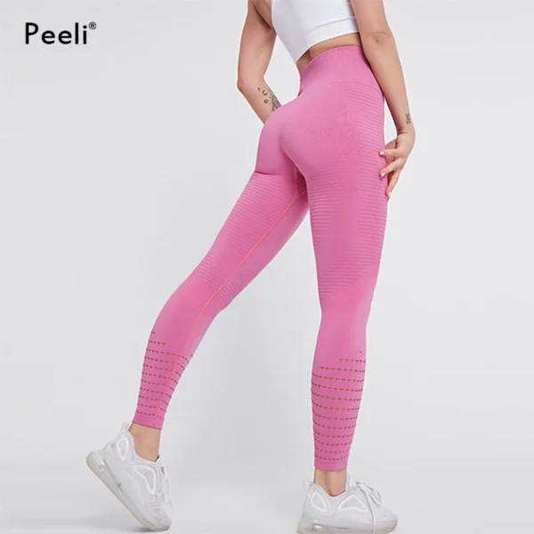 Peeli High Waist Seamless Leggings Yoga Pants Push Up Fitness Tight Workout Tummy Control Gym Leggings Athletic Pants Sportswear - Image 5