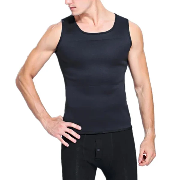 Men's Sauna Vest Ultra Sweat  Shapers Shirt Man Black Waist Cincher Men's Shapers Slimming Waist Trainer Corsets shapewear - Image 2