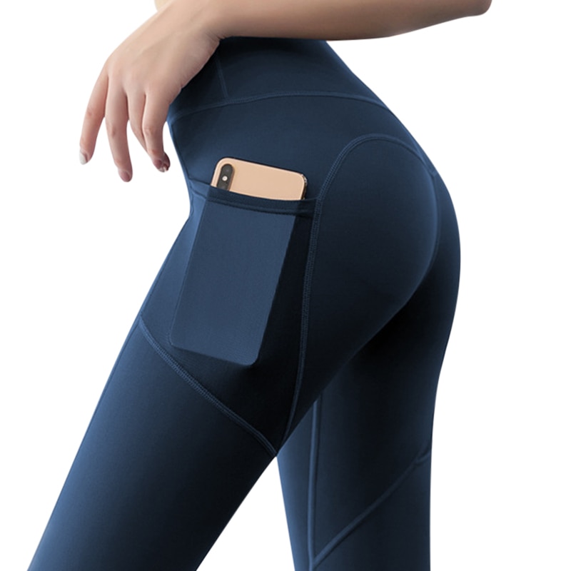 Black Sexy Women Yoga Sport Leggings Phone Pocket Fitness Running Pants Stretchy Sportswear Gym Leggings Slim Yoga Pant - Image 17