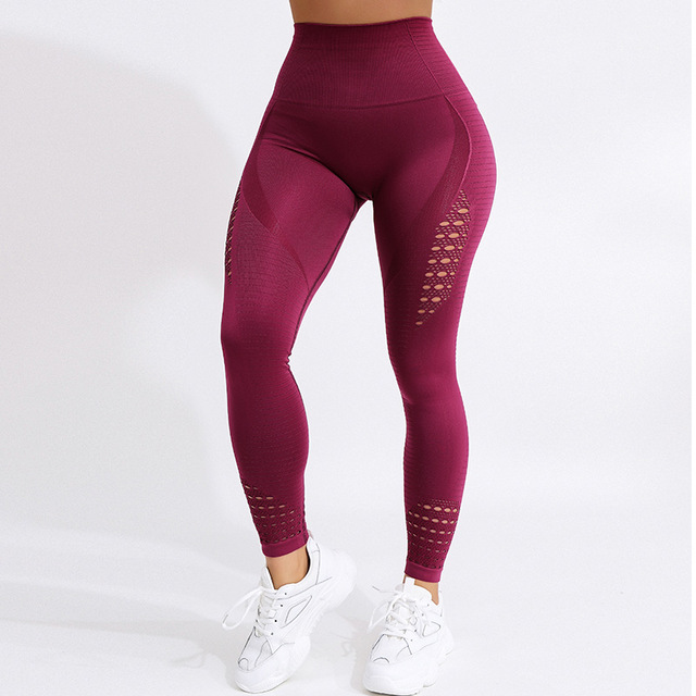 Seamless High Waist Yoga Leggings Tights Women Workout Mesh Breathable Fitness Clothing Training Pants Female - Image 10